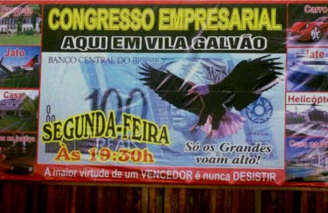 Figura 5. Banner exposto na entrada principal da  Igreja Universal do Reino de Deus no município de  Guarulhos, São Paulo