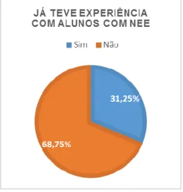 Gráfico 11 Experiência com alunos com NEE 