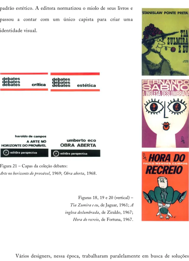 Figura 21 – Capas da coleção debates:  