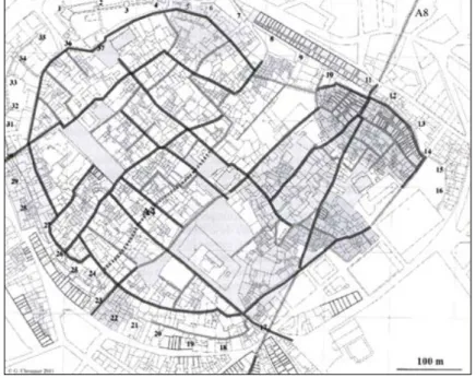 Fig. 2 – Proposition de lecture de la ville de Beja.