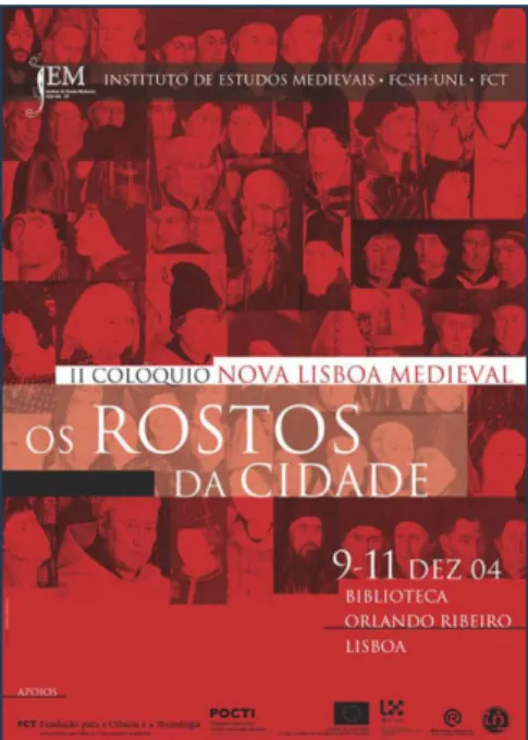 Figura 2 Cartazes dos III, IV e V Colóquios Nova Lisboa Medieval (2013, 2015, 2017).