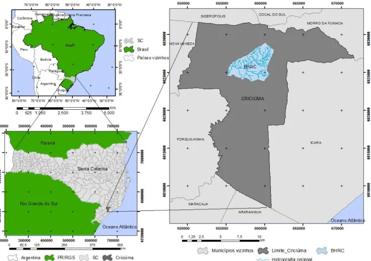 Figura 1. Localização Geográfica do Município de Criciúma/SC/Brasil. 