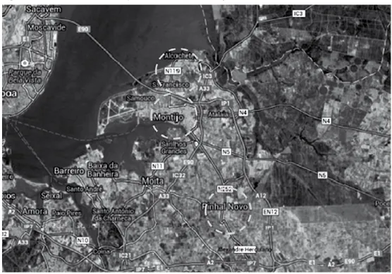 Figure 1 – Location of urban perimeters under analysis
