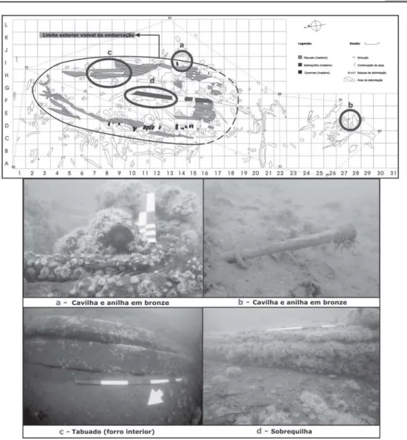 Fig. 4 Drawing, interpretation and detail of Geo 5. (Fonseca, 2006: 135)