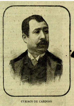 Figura 1 - Litografia de Ciríaco Cardoso, publicada  no  Diario Illustrado  de 1 de Abril de 1891.