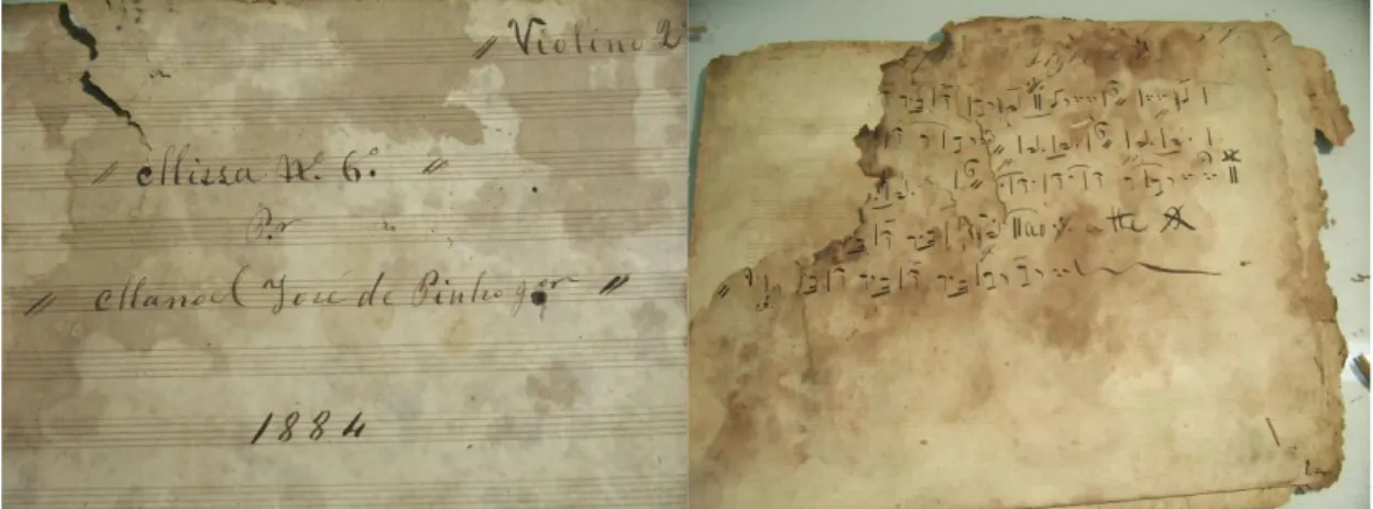 Fig. 13 - Folha de rosto da parte de violino da Missa n.º 6 de Manuel José de Pinho Júnior