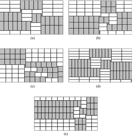 Figura 11 – Padrões não-guilhotinados de ordem superior: (a) Problema 11 (53 caixas);