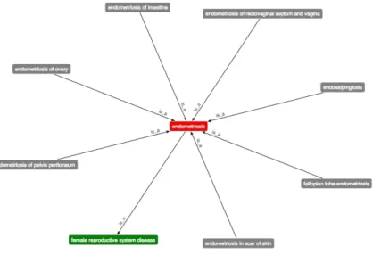 Figure 22 – The Disease Ontology’s visualization canvas for <Endometriosis> 