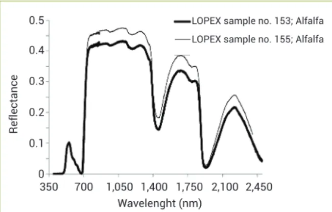 Figure 2. R 2  values of linear regression between Equivalent Water  Thickness and individual leaf reflectance values.