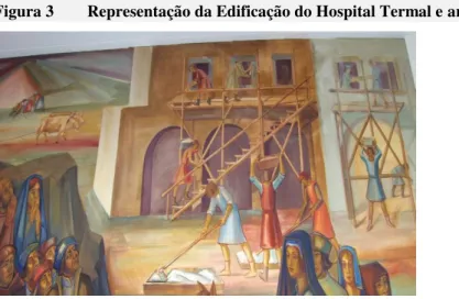 Figura 3   Representação da Edificação do Hospital Termal e arroteamento de campos 
