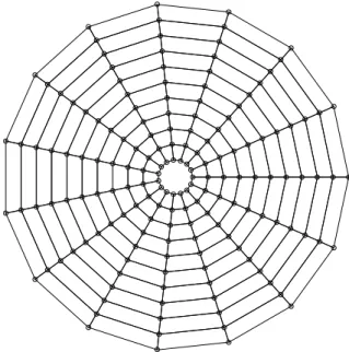Figure 3.1: Discretization of the disk in the finite elements