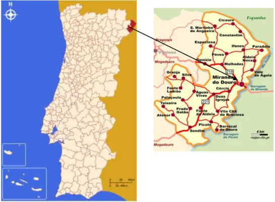 Figura 2 – Localização de Miranda do Douro 