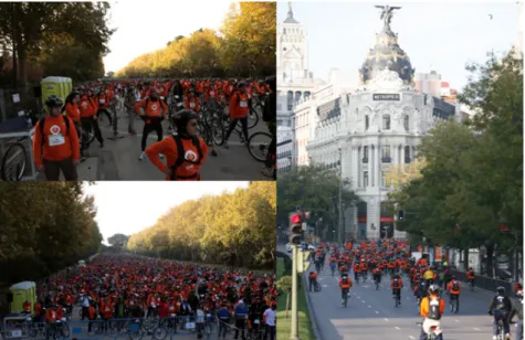 Figura 2 – “Bike Tour” em Madrid (evento realizado a 9 de Novembro de 2008) 