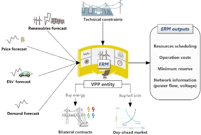 Figure 2.9 – VPP central entity: ERM inputs and outputs 