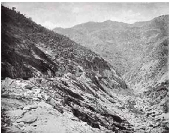 Figure 7 – The Tua line in Fragas Más, as photographed by Karl Emil Biel, 1887.