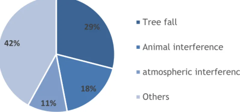 Figure 2.4 - Accidents that cause network failure [46]. 