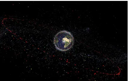 Figure 2.22: Satellites into Earth’s orbit.