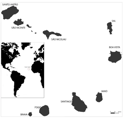 Figure 1. Map of the Cape Verde Islands. 