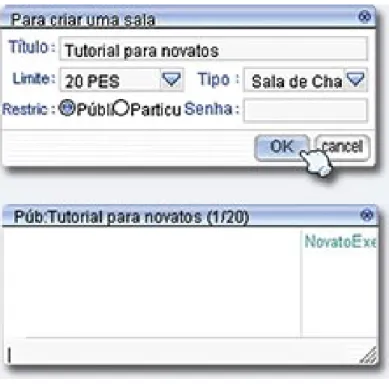 Ilustração 1: Interface para criação da sala de Chat particular 