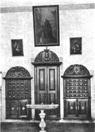 Fig. 64 - Armário de amictos (Agostinho Marques, c. 1699). Sacristia da Igreja da S.tt Casa da