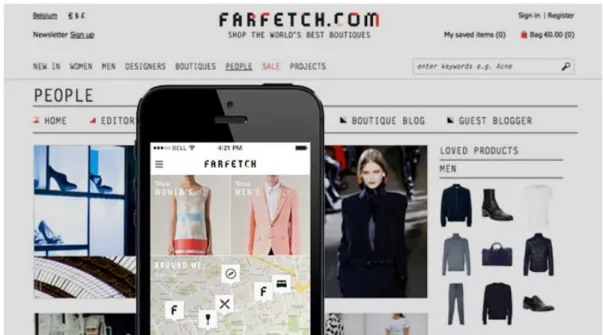 Figure 13 Farfetch 'Discover' app 