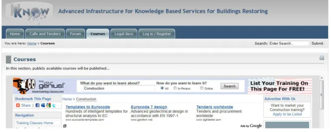 Figure 2. Example of Moodle Platform Layout 