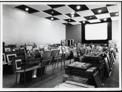 Fig.  13:  Pavilhão  de  receção  das  obras  de  arte.  SNBA,  novembro  -  dezembro de 1957 