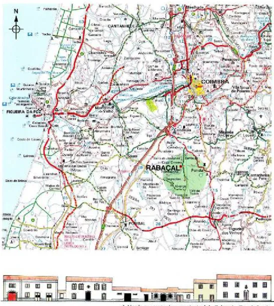 Figura 3 a - Vias de acesso no eixo da romanização Conímbriga, Alcabideque 