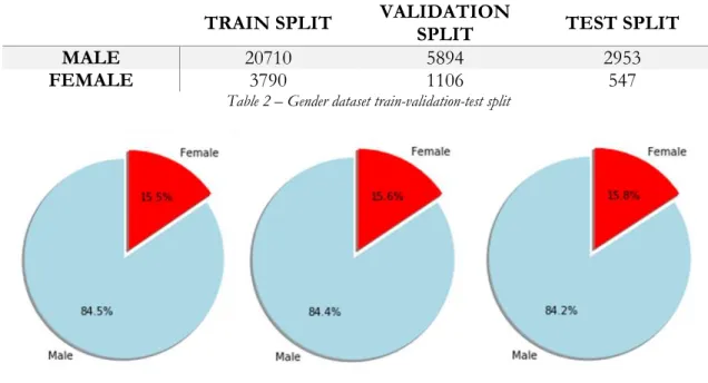 Table 2 – Gender dataset train-validation-test split 