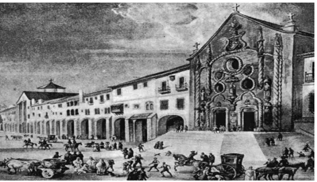 Figura 11. Hospital Real de Todos os Santos: fachada principal virada ao Rossio. 