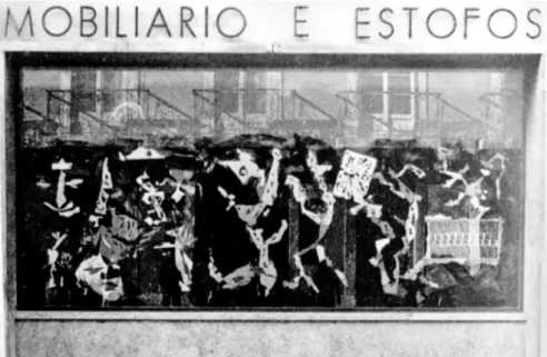 Fig. 2. Montra da casa Jalco, 1952 na ocasião da Primeiras Exposições Individuais: 