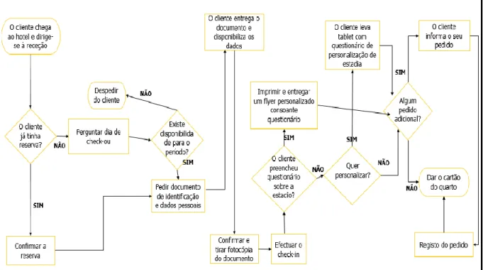 Figura 7 - Flowsheet do Processo de Check-in