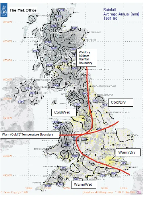 Figure 3.3 – Representative map of the limits/areas used in HAWRAT (Crabtree et al., 2008) 