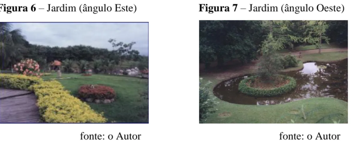 Figura 6 – Jardim (ângulo Este)      Figura 7 – Jardim (ângulo Oeste) 