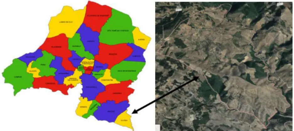 Figura 10. Freguesias do concelho de Vila Real (Guiães)  (https://www.google.pt) 