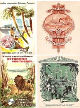 Fig. 2. Colonial tourism posters between 1940 and1970