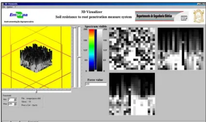 Figure 6 - Visualization of the soil resistance to root penetration in a layer depth of 14.0 mm.