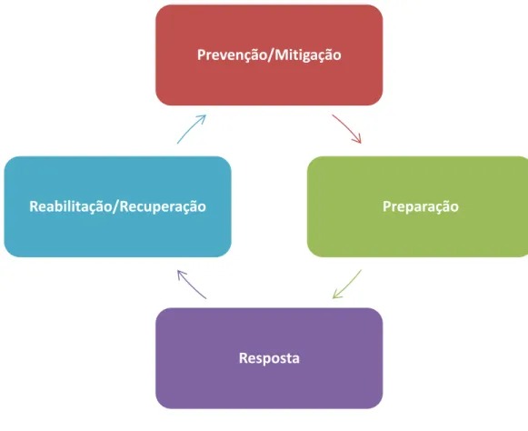 Ilustração 4 – Ciclo de Gestão da Emergência 