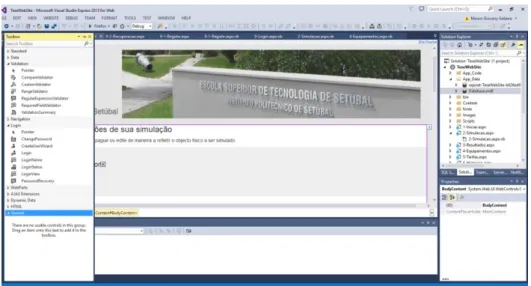 Figura 2-27 – Ambiente de trabalho do software Visual Studio 13 Express [9]