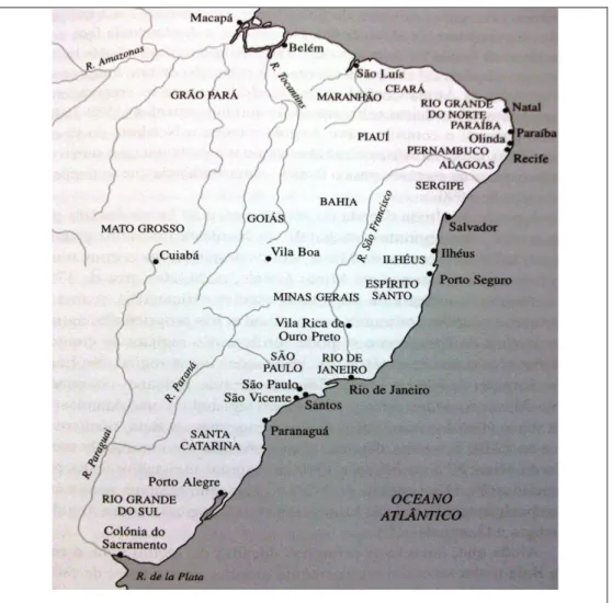 Figura 1 - Brasil colonial - século XVIII 