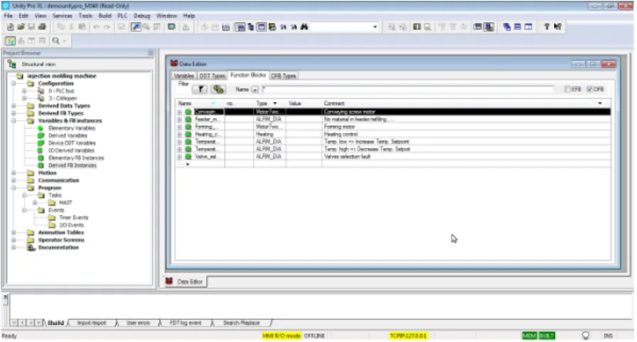 Figura 2.18: Janela do Unity Pro.