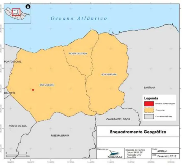 Mapa 4 Enquadramento Geográfico do Concelho de São Vicente