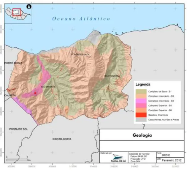 Mapa 7 Carta Geológica Simplificada do Concelho de São Vicente