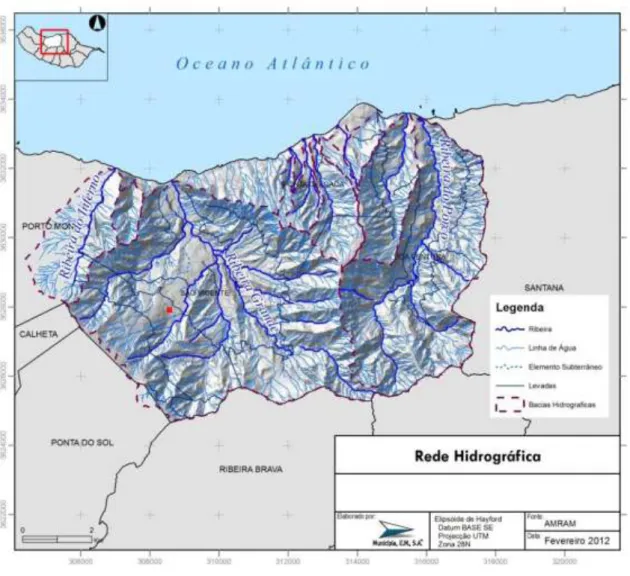 Mapa 8 Principais Bacias Hidrográficas do Concelho de São Vicente