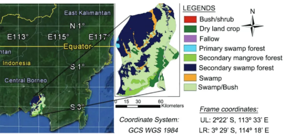 Figure 1 − A bitmap showing the location and land use of the study site. Source: Google Earth.