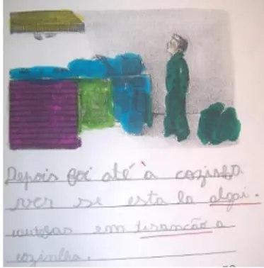 Figura 13. Produção escrita de um aluno do 2.º ano de escolaridade (exemplo 3). 