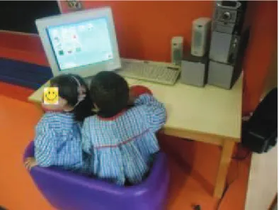 Figura 6: Crianças no «cantinho do computador». 