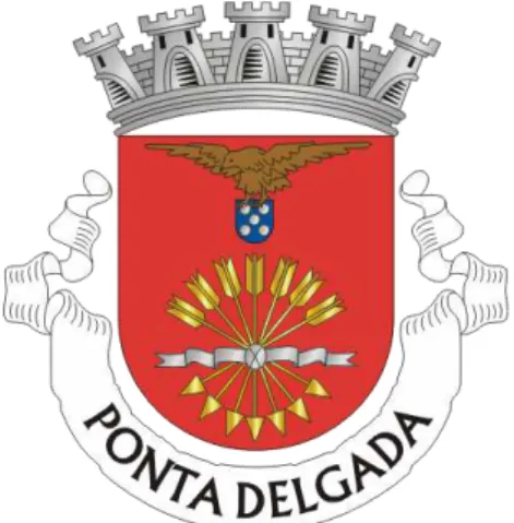 Fig. 4- Brasão de Ponta Delgada. Fonte: Wikipédia  (http://pt.wikipedia.org/wiki/Ficheiro:PDL.png)