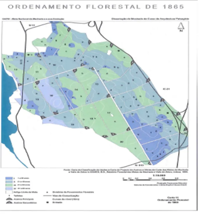 Figura 4 - Plano de Ordenamento da M at a Nacional da M achada (font e: Ribas 2010)