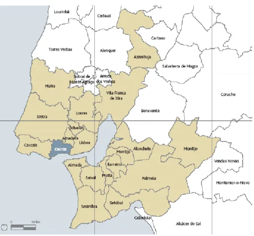 Figura 7 – Enquadramento territorial do Concelho de Oeiras 